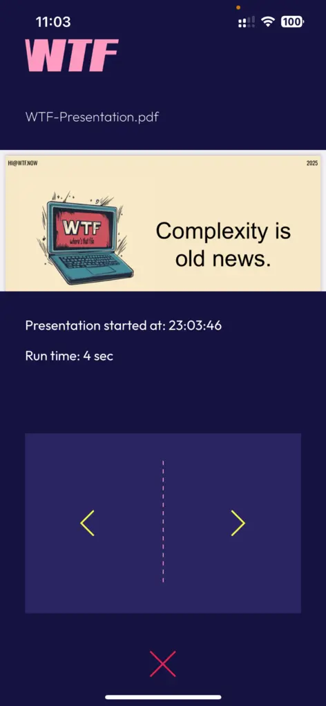 WTF.NOW presentation controls